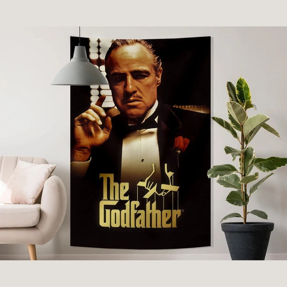 The Godfather Movie Marlon Brando Flag Banner 3 ft x 5 ft NEW! Home & Garden:Yard, Garden & Outdoor Living:Décor:Flags Style Your Walls